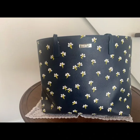 Kate Spade Blue Diaper Bag with Daisies - Picture 4 of 5